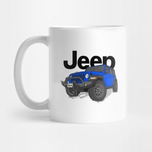 Blue Jeep Wrangler Rubicon Mug